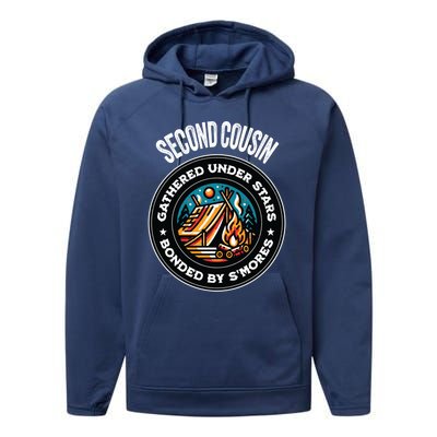 Cute Second Cousin Family Matching Camping Gift Performance Fleece Hoodie