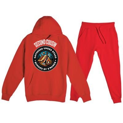 Cute Second Cousin Family Matching Camping Gift Premium Hooded Sweatsuit Set