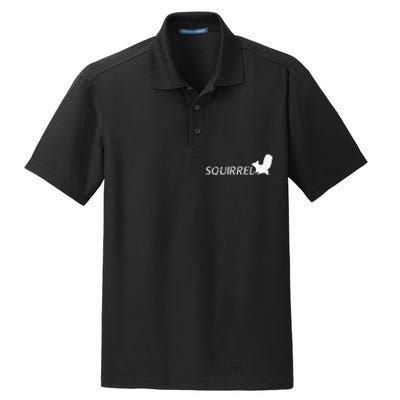 Cute Squirrel Dry Zone Grid Polo