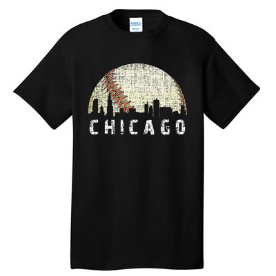 Chicago Skyline City Baseball Tall T-Shirt