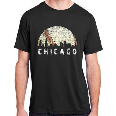 Chicago Skyline City Baseball Adult ChromaSoft Performance T-Shirt