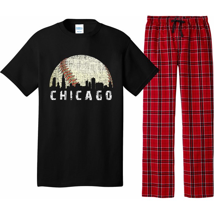 Chicago Skyline City Baseball Pajama Set