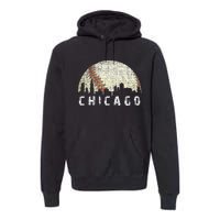 Chicago Skyline City Baseball Premium Hoodie