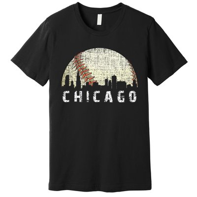 Chicago Skyline City Baseball Premium T-Shirt