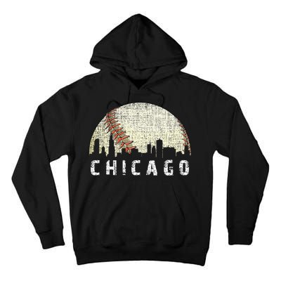 Chicago Skyline City Baseball Tall Hoodie