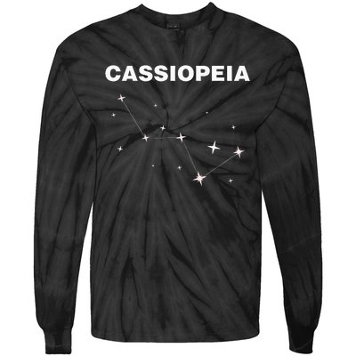 Cassiopeia Star Constellation For Stargazer Astronomy Tie-Dye Long Sleeve Shirt