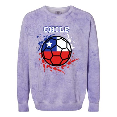 Chile Soccer Chilean Flag Futbol Fan Jersey Colorblast Crewneck Sweatshirt