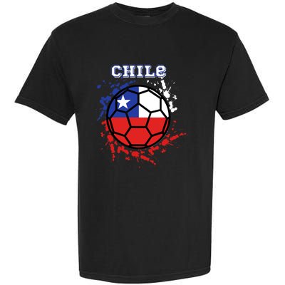 Chile Soccer Chilean Flag Futbol Fan Jersey Garment-Dyed Heavyweight T-Shirt