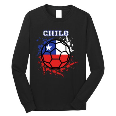 Chile Soccer Chilean Flag Futbol Fan Jersey Long Sleeve Shirt