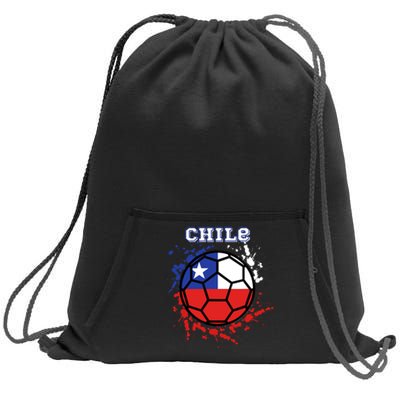 Chile Soccer Chilean Flag Futbol Fan Jersey Sweatshirt Cinch Pack Bag