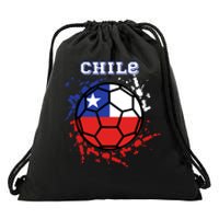 Chile Soccer Chilean Flag Futbol Fan Jersey Drawstring Bag