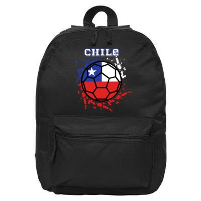 Chile Soccer Chilean Flag Futbol Fan Jersey 16 in Basic Backpack