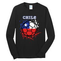 Chile Soccer Chilean Flag Futbol Fan Jersey Tall Long Sleeve T-Shirt