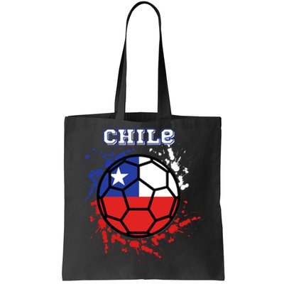 Chile Soccer Chilean Flag Futbol Fan Jersey Tote Bag