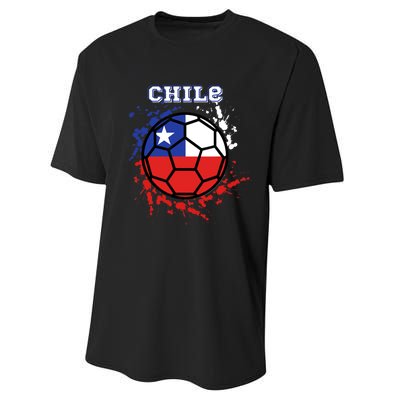 Chile Soccer Chilean Flag Futbol Fan Jersey Performance Sprint T-Shirt