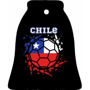 Chile Soccer Chilean Flag Futbol Fan Jersey Ceramic Bell Ornament