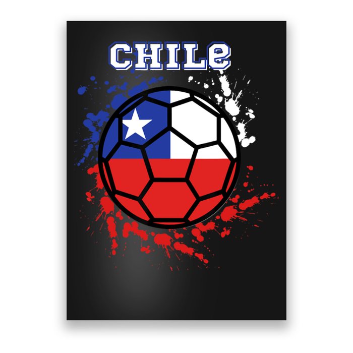 Chile Soccer Chilean Flag Futbol Fan Jersey Poster