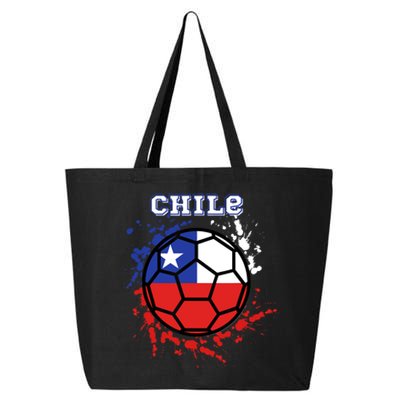 Chile Soccer Chilean Flag Futbol Fan Jersey 25L Jumbo Tote