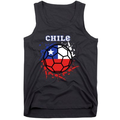 Chile Soccer Chilean Flag Futbol Fan Jersey Tank Top