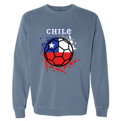 Chile Soccer Chilean Flag Futbol Fan Jersey Garment-Dyed Sweatshirt