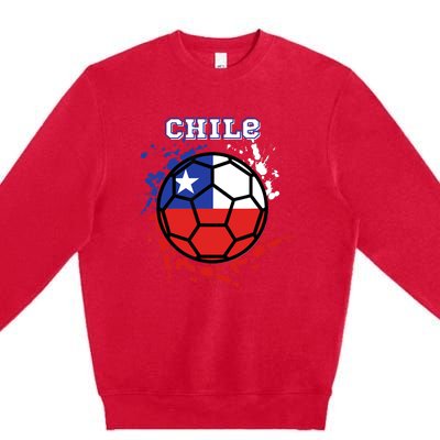 Chile Soccer Chilean Flag Futbol Fan Jersey Premium Crewneck Sweatshirt