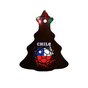 Chile Soccer Chilean Flag Futbol Fan Jersey Ceramic Tree Ornament