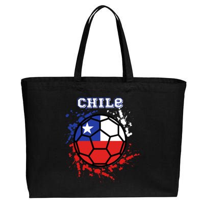 Chile Soccer Chilean Flag Futbol Fan Jersey Cotton Canvas Jumbo Tote