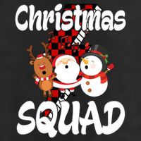 Christmas Squad Cute Holiday Musical 7 Panel Mesh Trucker Snapback Hat