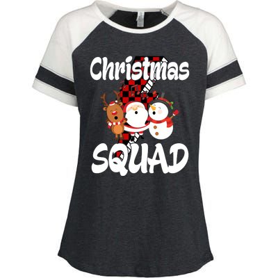 Christmas Squad Cute Holiday Musical Enza Ladies Jersey Colorblock Tee