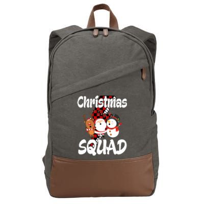 Christmas Squad Cute Holiday Musical Cotton Canvas Backpack