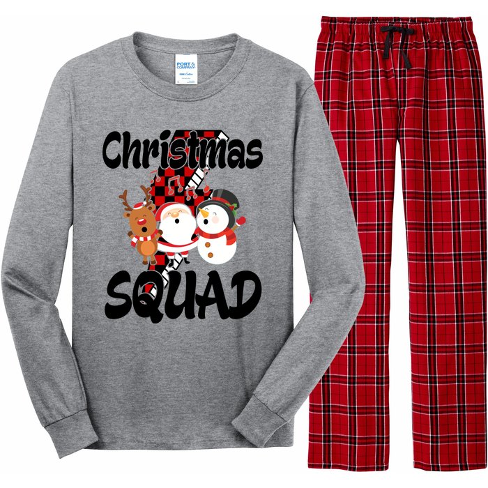 Christmas Squad Cute Holiday Musical Long Sleeve Pajama Set