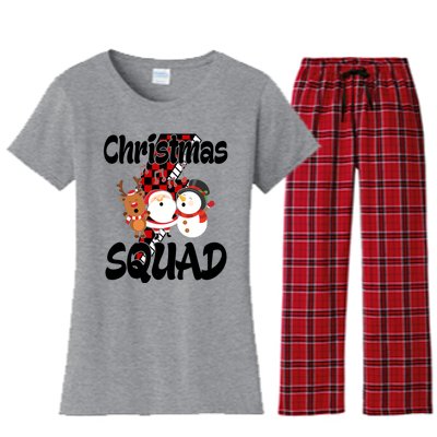 Christmas Squad Cute Holiday Musical Women's Flannel Pajama Set