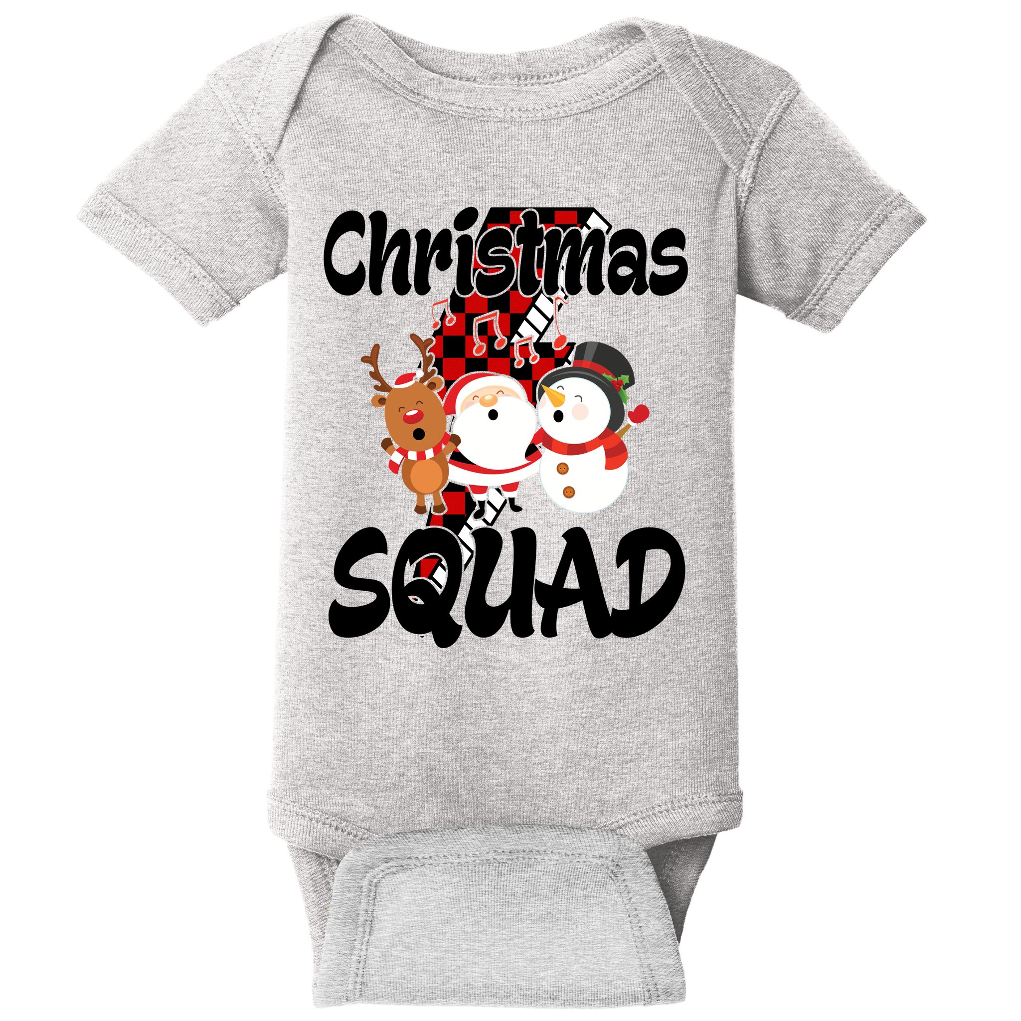 Christmas Squad Cute Holiday Musical Baby Bodysuit