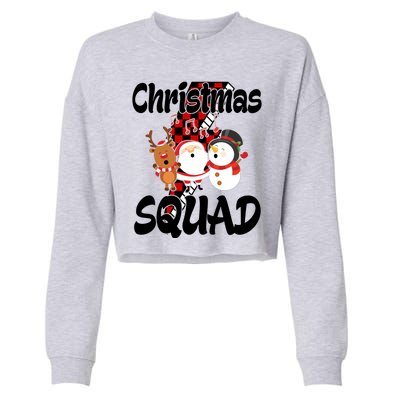 Christmas Squad Cute Holiday Musical Cropped Pullover Crew