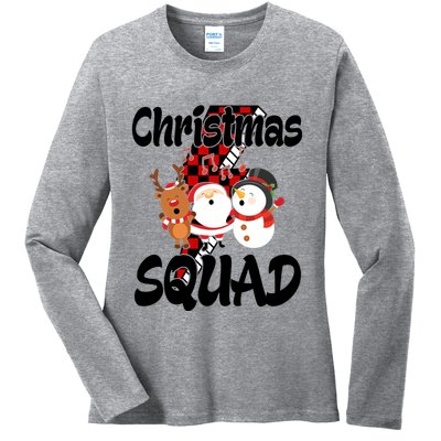 Christmas Squad Cute Holiday Musical Ladies Long Sleeve Shirt