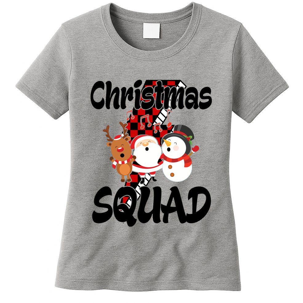 Christmas Squad Cute Holiday Musical Womens T-Shirt