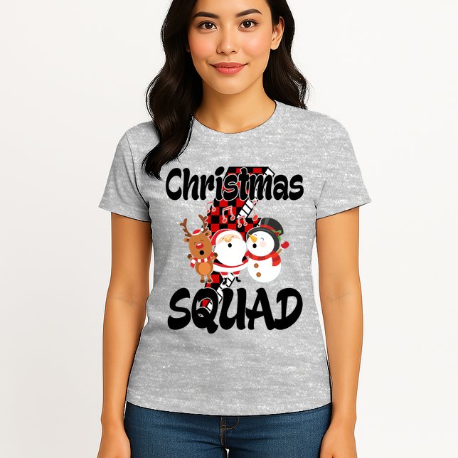 Christmas Squad Cute Holiday Musical Womens T-Shirt