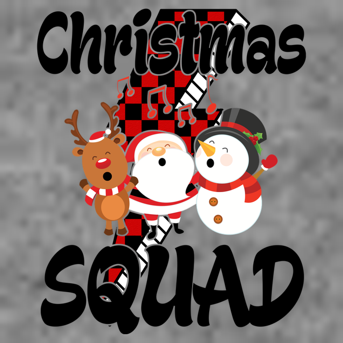 Christmas Squad Cute Holiday Musical Womens T-Shirt