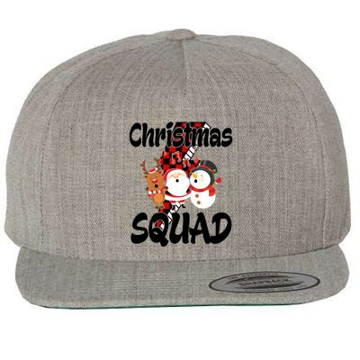 Christmas Squad Cute Holiday Musical Wool Snapback Cap