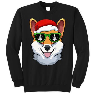 Corgi Sunglasses Christmas Pajama Dog Santa Hat XMas Tree Sweatshirt