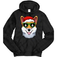 Corgi Sunglasses Christmas Pajama Dog Santa Hat XMas Tree Tie Dye Hoodie