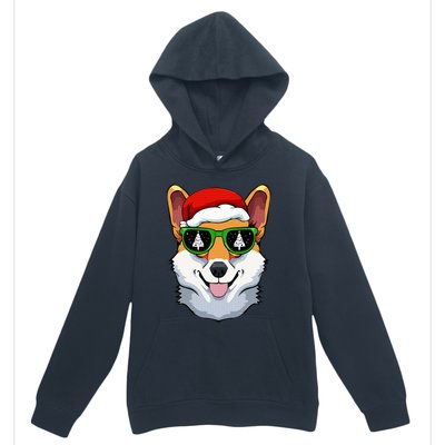 Corgi Sunglasses Christmas Pajama Dog Santa Hat XMas Tree Urban Pullover Hoodie