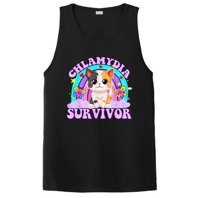 Chlamydia Survivor Cat Rainbow Gift PosiCharge Competitor Tank