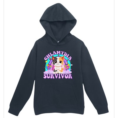 Chlamydia Survivor Cat Rainbow Gift Urban Pullover Hoodie