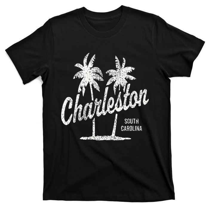 Charleston South Carolina Vintage 70s Palm Trees T-Shirt