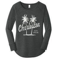 Charleston South Carolina Vintage 70s Palm Trees Women's Perfect Tri Tunic Long Sleeve Shirt