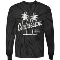 Charleston South Carolina Vintage 70s Palm Trees Tie-Dye Long Sleeve Shirt