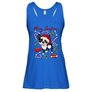 Cute Sweet Christmas Puppy Terrier With A Santa Hat Dog Mom Gift Ladies Essential Flowy Tank