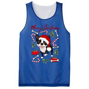 Cute Sweet Christmas Puppy Terrier With A Santa Hat Dog Mom Gift Mesh Reversible Basketball Jersey Tank