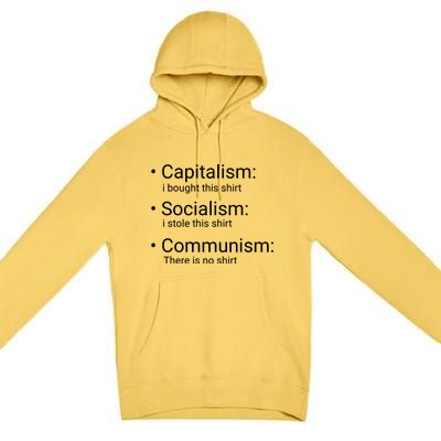 Capitalism Socialism Communism Libertarian Economics Freedom Premium Pullover Hoodie